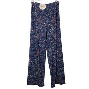Kaiya Designs Miracle Paisley Floral Print High Waist Lounge Pants S